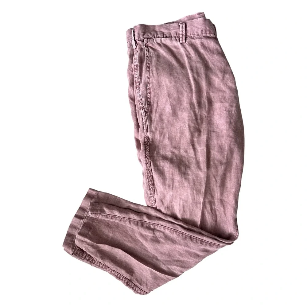 Black Brown 1826 Pink Linen Pants 34x30 Tailored Fit Coastal Resort Summer